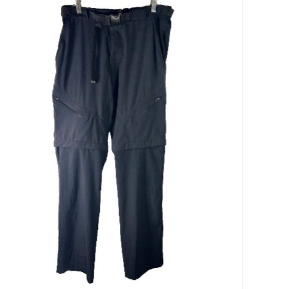 Zoic mens Pants shorts convertible Black DuraFlex outdoor Large Cycling trail